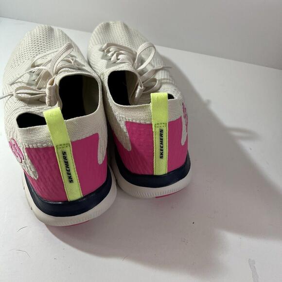 Skechers Womens Sneakers Air Cooled Size 12 Dual Lite Lace Up White Fabric - Picture 3 of 9